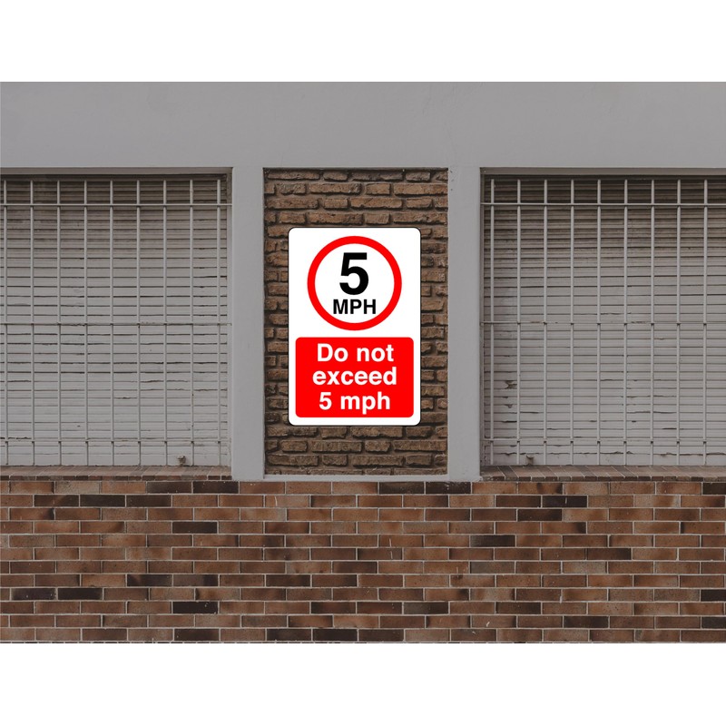 do not exceed 5 mph - 1.2mm Rigid plastic high-visibility
