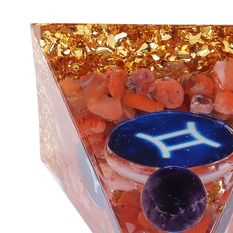 Constellation Pyramid Stone for Positive Energy Reduce Stress Chakra Resin