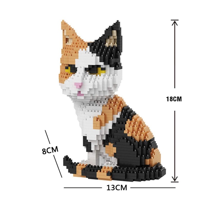 Balody Various Cat Nano Block Kits - Figure built with