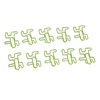 100PCS Cute Paper Clip Figure Shaped Electroplating Process Prevent Slip