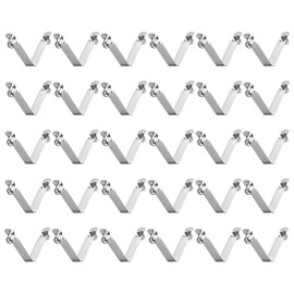QUARKZMAN Pack of 30 Double Button Kayak Paddle Snap Spring Clip 9 x 10.3 x 59 mm 65Mn Spring Steel V-shaped Hollow Telescopic Locking Tube Clips for Tent Umbrella Camping
