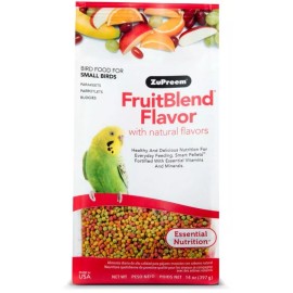 ZuPreem FruitBlend Premium Daily Bird Food Small Birds Parakeet Budgie Parrotlet - 14 oz