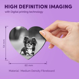 1 x Heart MDF Magnets - Chihuahua Dog Puppy 36466