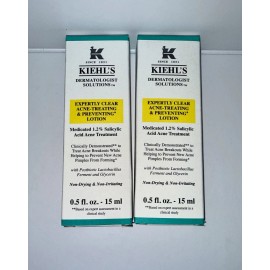 Kiehl's 2X Kiehl's Acne-Treating & Preventing Lotion 1.2% Salicylic Acid 0.5 fl oz