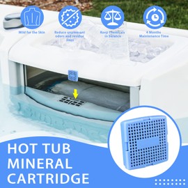 Hot Tub Mineral Sanitizer for Hot Tubs Filter, Spas Filter, Cleans and Clarifies Last for 4 Months Treats，1 Pack