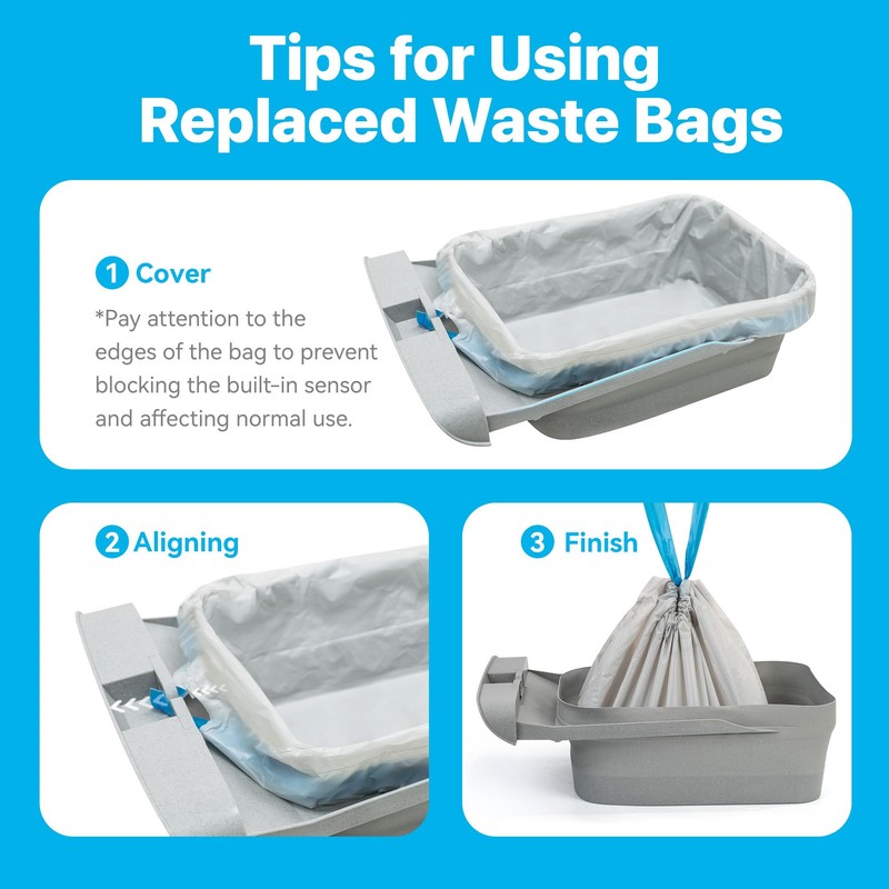 Neakasa Replaced Waste Bags-2 Rolls, Cat Litter Waste Receptacles Bags