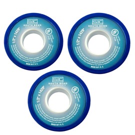 South Bend Components 1/2 Inch x 1429 Inch 70885 PTFE Thread Seal Tape – Teflon Tape for Plumbing, Gas, Water, and Air Systems | Leak-Proof, Durable Thread Tape for Metal and Plastic Pipes (3-Pack)