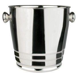 Fonteme Stainless Steel Wine Chiller Bucket – 4-Quart Ice Bucket for Wine Bottles & Champagne – Beverage Cooler for Bar, Parties, Events – Durable Wine Bucket with Handle