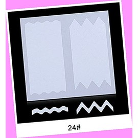 5 Sheets French Nail Art Tips Form Guide Sticker DIY Stencil24 for Nails Design Nail Art Stickers Decals Supplies Manicure Tips Sticker Colorful for Nail Decorations
