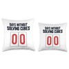 Days Without Solving Cubes 00 Speed Cubing Throw Pillow