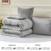 YIYEA Faux Fur Comforter Set King Size, Luxury Ultra Soft