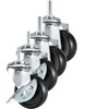 Hlyluoyi Casters for Wire Shelving, Stem Casters Set of 4,