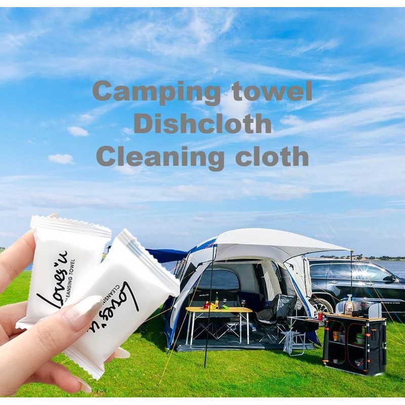 Premium Disposable Washcloths for travel, 40pcs Portable Disposable Pure Cotton
