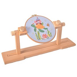 Adjustable Embroidery Hoop Stand, Hands-Free Wooden Cross Stitch Stand Holder for DIY Craft Sewing, Easy Operation Lifesaver Embroidery Supplies