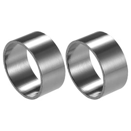 A ABSOPRO Motorcycle Exhaust Air Muffler Pipe Gasket 55mm Inner Diameter 60mm Outer Diameter Universal Seal Ring Silencer Connector Graphite Titanium Tone Set of 2