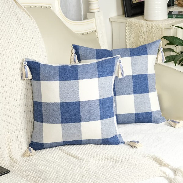 GEEORY Decorative Throw Pillow Covers 20x20 Set of 2, Dark