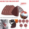 Pack of 101 Delta Sandpaper Triangular Sanders, Velcro Sanding Pads