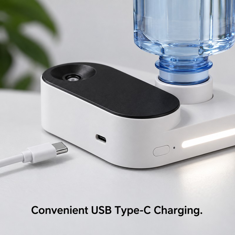 Portable Water Bottle ,Humidifier for Personal Spaces – Rechargeable Mist