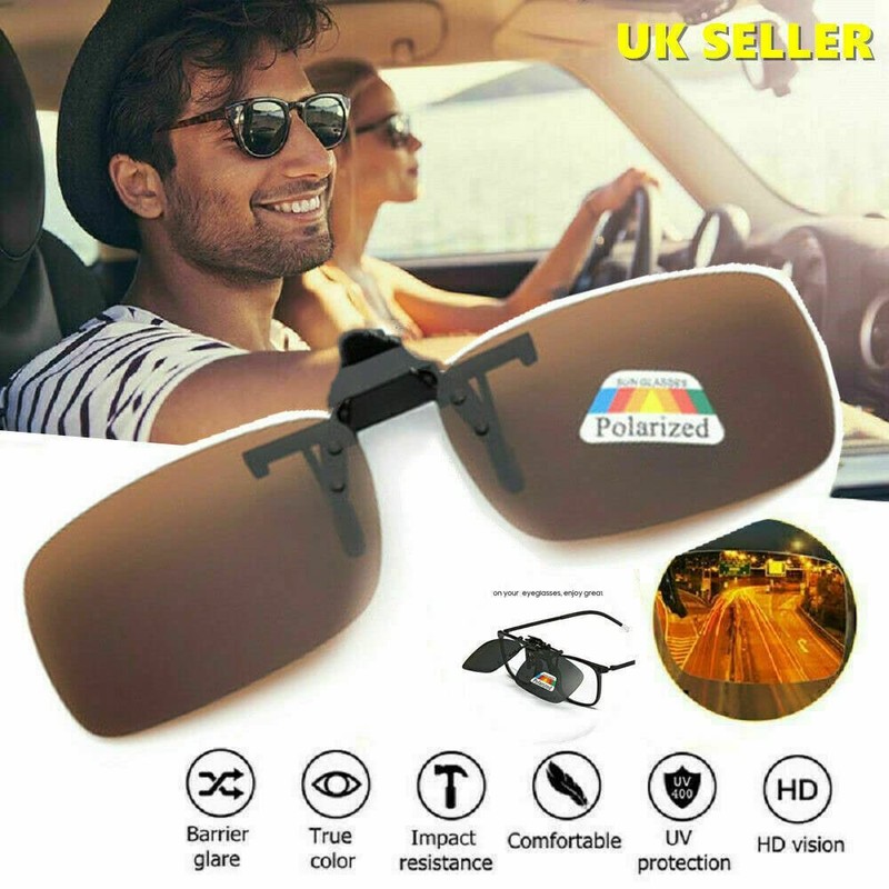 Multibao Beach Brown Polarised Clip On Flip up Style Sunglasses