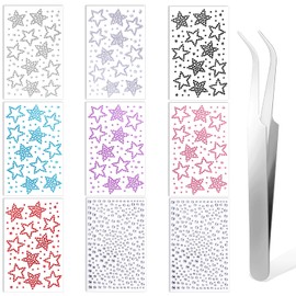 Self Adhesive Face Gem Stickers, Rhinestones Stickers for Women Face Jewels Rave Accessories for Face, Hair, Nail, Eye, Body, Craft