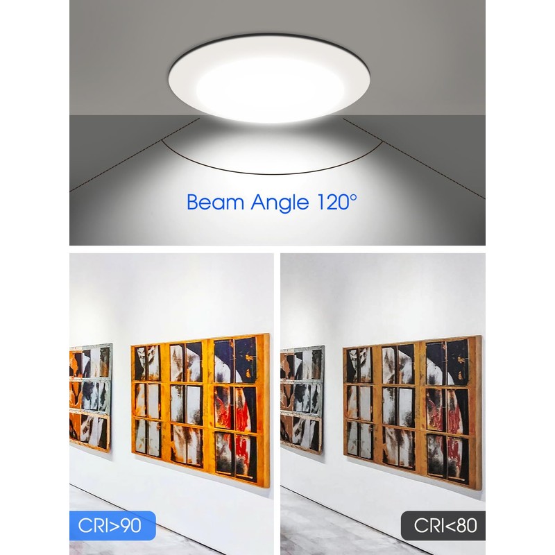 4 Pack 6 Inch LED Disk Light, Dimmable Flush Mount