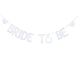 DONGLYJL Silver Glitter Bride To Be Banner for Bachelorette Party Decorations Supplies,Hen Night Party Decorations Supplies,Wedding Engagement Party,Pre-Strung,Silver,Bride To Be