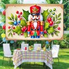 BlissYard Christmas Nutcracker Backdrop Banner Seamless Fabric Wall Hanging Holiday