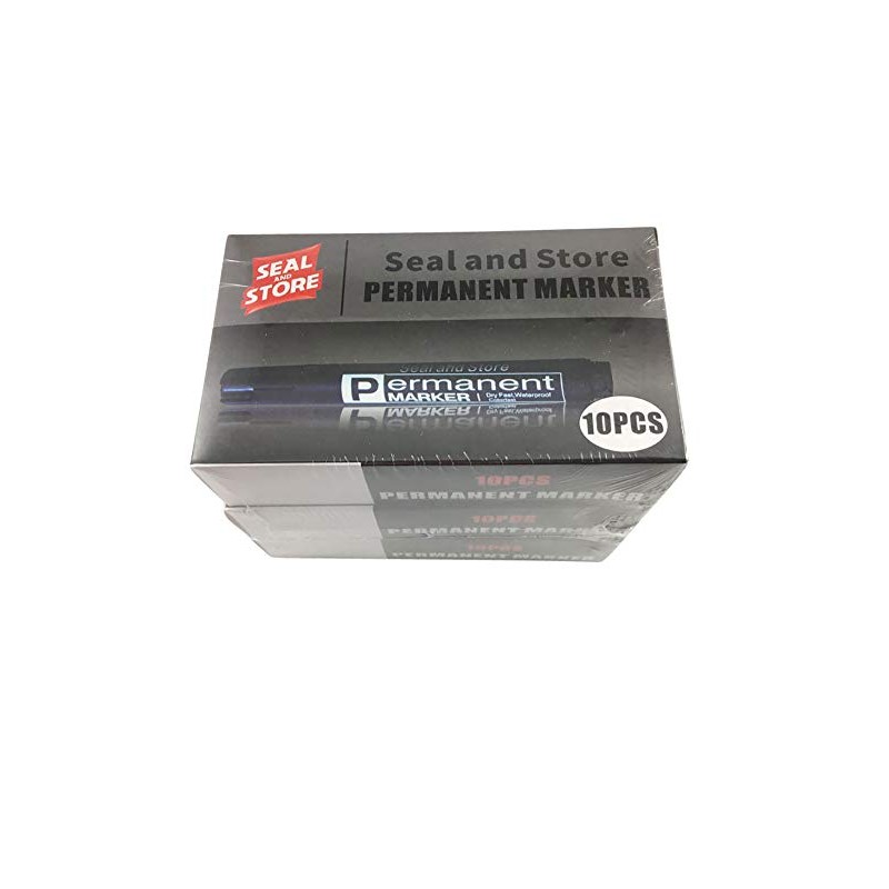 30 Black Permanent Markers Bullet Tip Boxed Black Markers