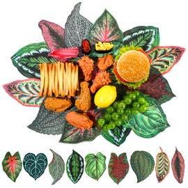 Gersoniel 180 Pcs Parchment Paper Leaves, 8.66 in Charcuterie Board Tropical Parchment Paper Leaves Cheese Decorative Parchment for Table Festival Tropical Party Serving