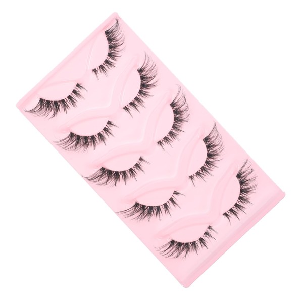 BIUDECO 5 Sets False Lashes Bulk Lashes Bulk Eyelashes Makeup