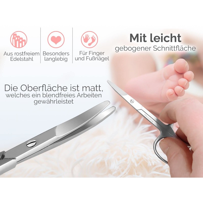 Professional Stainless Steel Nail Scissors with Rounded Tips