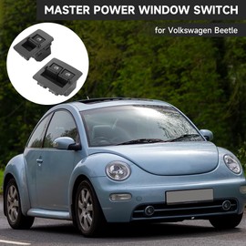 Interruptor de ventana eléctrica delantera izquierda del conductor y del lado del pasajero, compatible con Volkswagen Beetle 1998-2010 - Repuesto de pieza 1C0959527, 1C0959527A01C, 1C0959855,