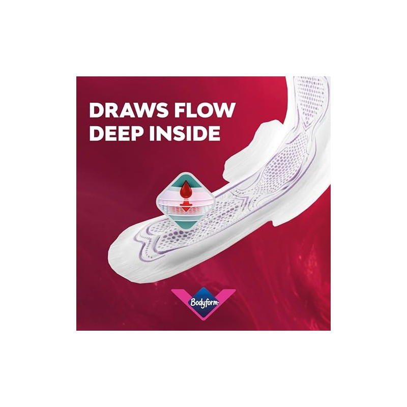 Bodyform Ultimate Ultra Long Sanitary Towels Wings 120 Pack, Heavy