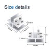 INCREWAY 2 pieces glass clamp, T-shape, 10-12 mm, adjustable aluminium