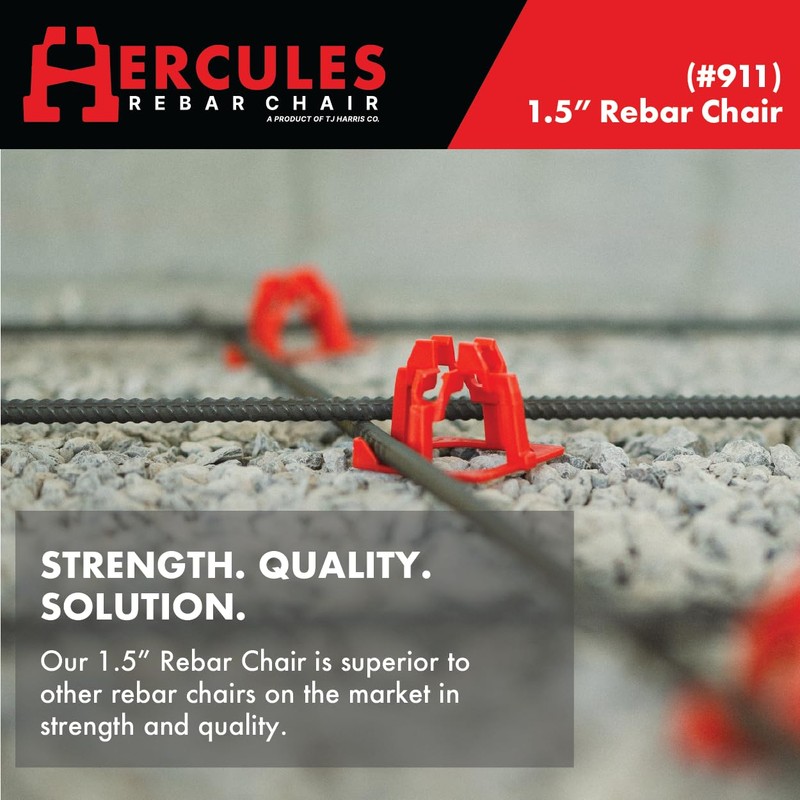 Hercules 1-1/2" Rebar Chair - (50 Count) Superior Strength &