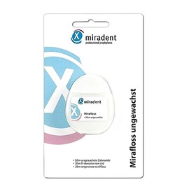 MIRADENT Zahnseide Mirafloss ungewachst 20 m 1 St