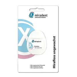 MIRADENT Zahnseide Mirafloss ungewachst 20 m 1 St