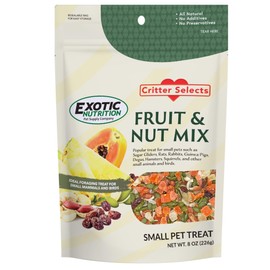 Fruit & Nut Mix - Healthy & Unique Mixed Nuts & Dried Fruit Treat - Sugar Gliders, Squirrels, Marmosets, Parrots, Birds, Rats, Rabbits, Guinea Pigs, Hamsters, Chinchillas & Other Small Pets… (8 oz)