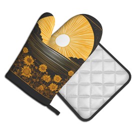 YYHWHJDE Goodlooking Hello Sunshine Printing Oven Mitts and Pot Holders Sets of 2 Kitchen Baking Used to Open Pot lids in The Kitchen and to Carry Dishes from Microwave ovens
