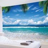 LB Natural Scenery Tapestry, Blue Sky and Sea, Beach Decor,
