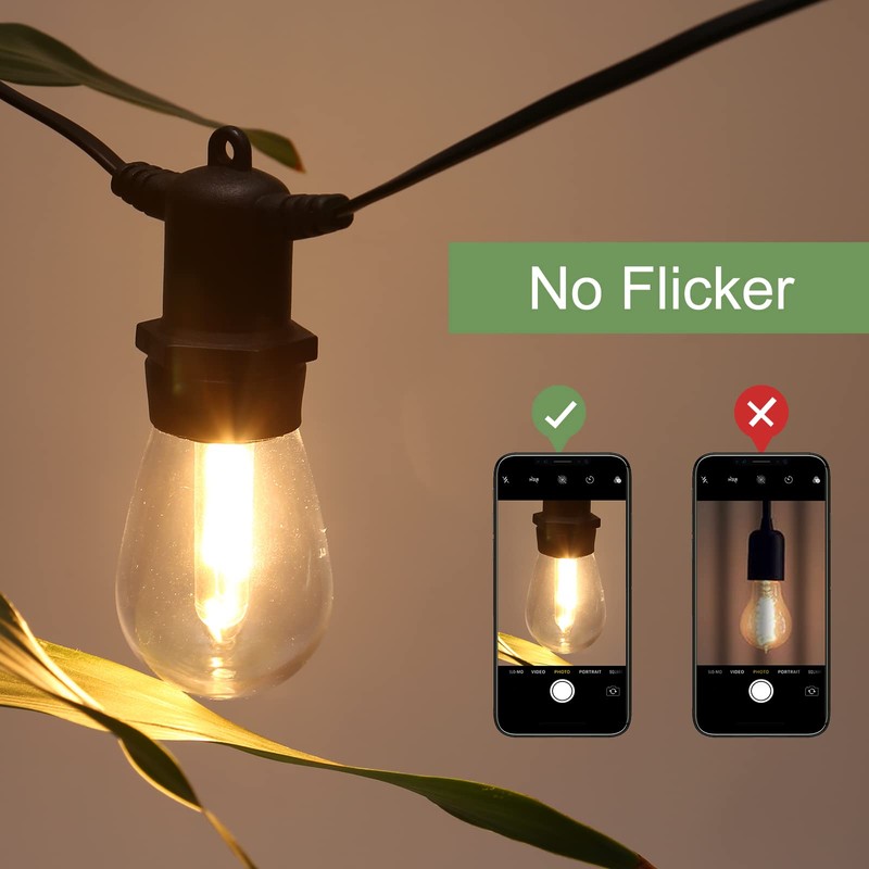 DGE S14 Replacement LED Bulb 2 Pack Replacement String Light