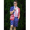 Mainfini Mens Blazer July 4th Suit Patriotic US Flag Blazer