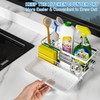 Cisily Sponge Holder, Caddy Organizer, Sink Accessories with Drip Tray,
