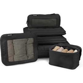 MURISE 6-Piece Compression Packing Cubes, Suitcase Organiser Packing Bags Set for Backpack, Compression Packing Cubes, Travel Organiser for Holidays and Travel, Camping Accessories & Travel Essentials