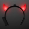 FlashingBlinkyLights Red Light Up Devil Horns Headband (Set of 12)