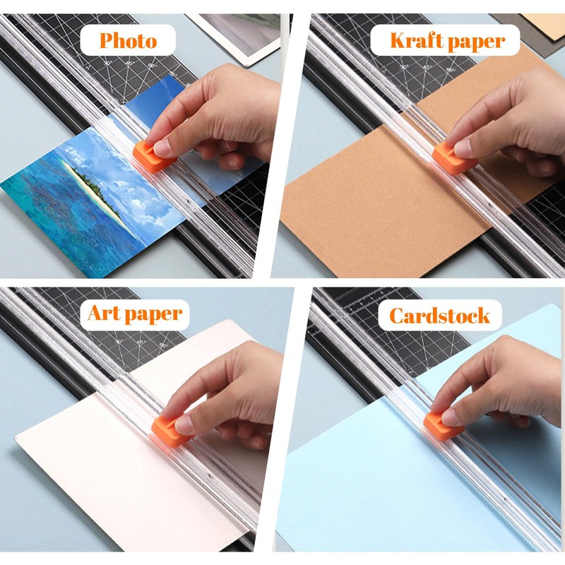 A4 Paper Trimmer 1-Piece - Paper Cutter Slider with Safety