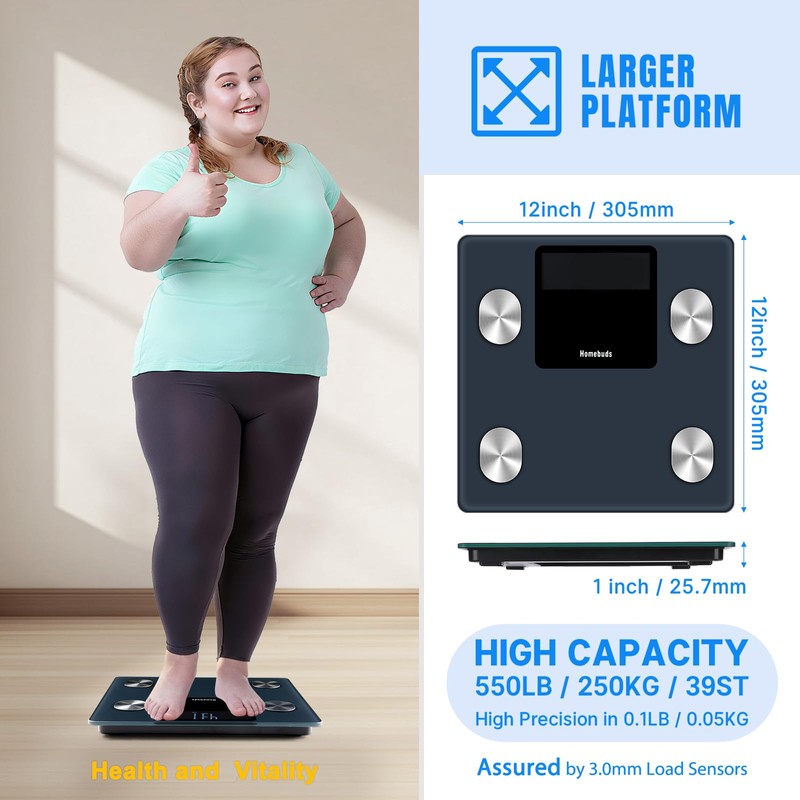 Homebuds FSA&HSA 550lb Smart Weight Scale, Precision 0.1lb by Our
