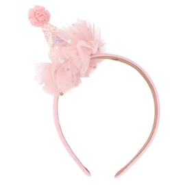 Toddmomy 1 Piece Headband Birthday Hat Hats for Children Pink Cap Happy Birthday Headband Unicorn Horn Headband Glitter Birthday Hat Christmas Stocking Filler Hair Clip