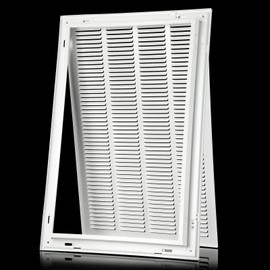 20"Wx30"H Return Air Grille [Duct Opening Size] Return Vent Cover for Wall or Ceiling,Steel Return Air Grill Removable Face/Door for 1 inch Filters (20"W x 30"H [Duct Opening])
