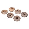 CRAFTMEMORE 4 Holes Coconut Shell Button for Linen Shirt Buttons,